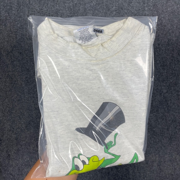 Vintage Warner Bros Michigan J Frog T-shirt Size Medium USA Single Stitch 0568 - Picture 10 of 10